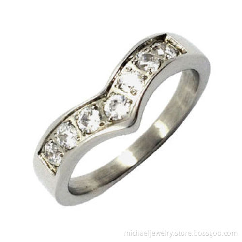 Stainless steel rings with CZ stone, new designs